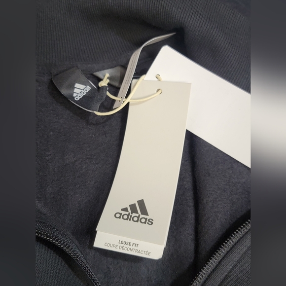 Adidas Multisport Allover Print Hoodie Womens Size Large Cropped 1/4 Zip - Picture 3 of 14